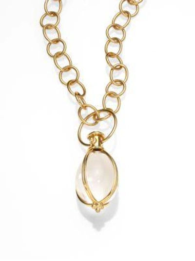 Temple St Clair Classic Rock Crystal & 18k Yellow Gold Amulet