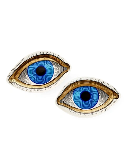 Jonathan Adler Eye Trinket Trays 2-piece Set In 白色