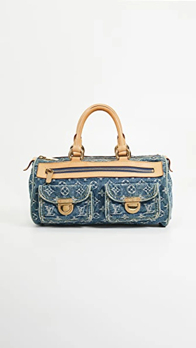 Pre-owned Louis Vuitton Denim Ab Neospeedy Bag In Blue Denim