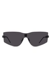 Givenchy Men's 4gem Rimless Shield Sunglasses In Black/gray Solid