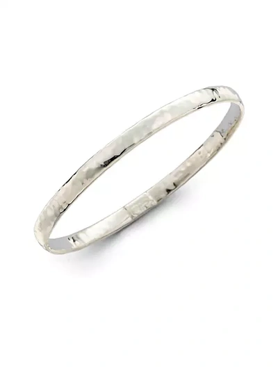 Ippolita Classico Narrow Sterling Silver Flat Hammered Bangle Bracelet
