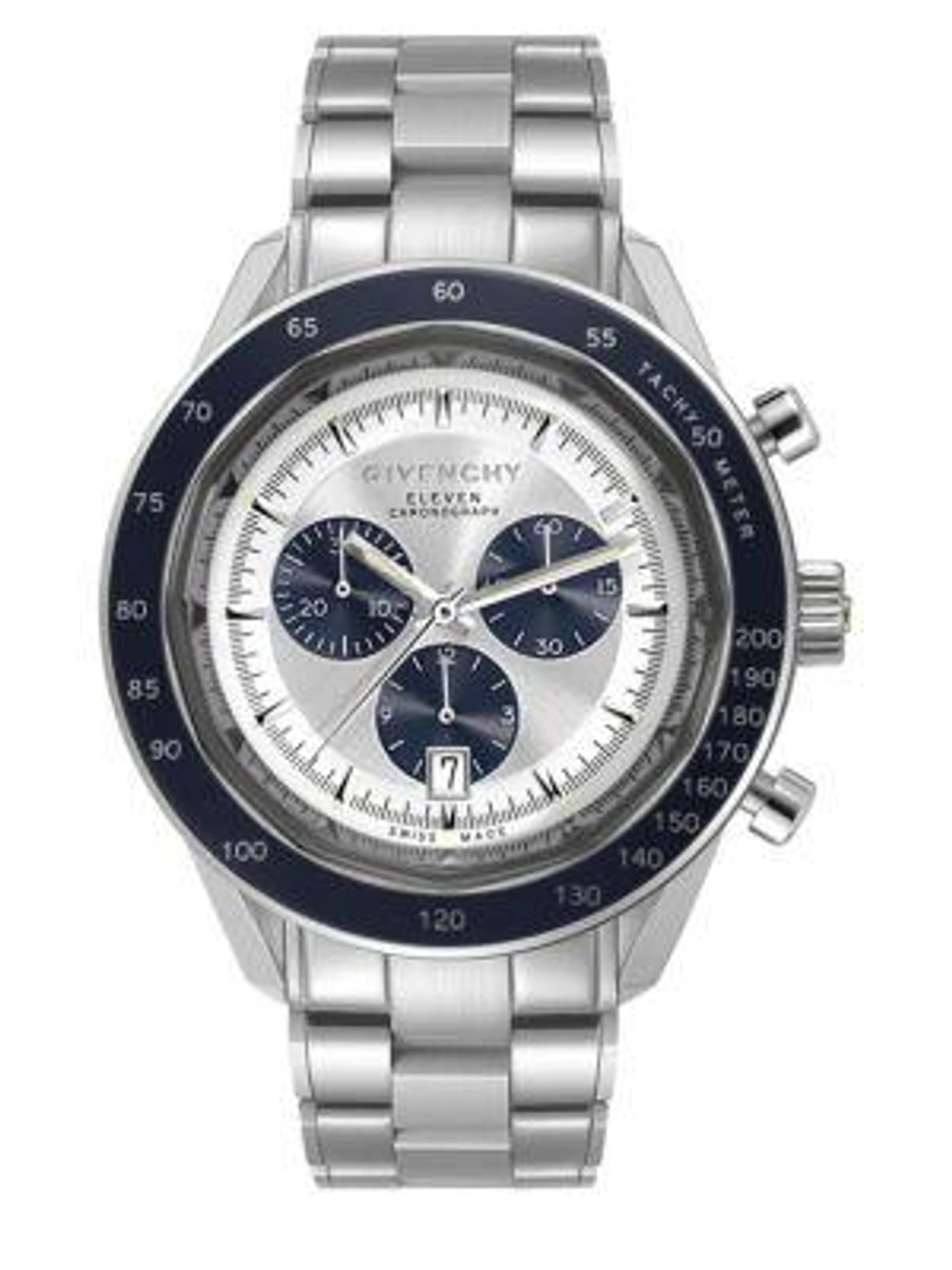Givenchy Eleven Stainless Steel Chronograph Watch In Silver | ModeSens