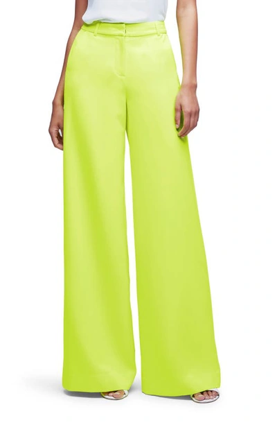 L'agence Women's Pilar Wide-leg Pants In Chartreuse