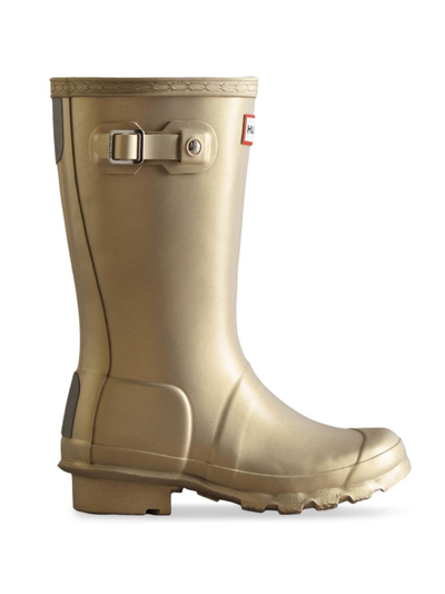 Hunter Little Kid's & Kid's Original Kids Nebula Rubber Rain Boots In Pale Gold