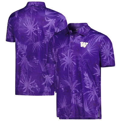 Colosseum Purple Washington Huskies Palms Team Polo