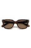 Polaroid 54mm Polarized Rectangular Sunglasses In Havana/ Bronze Polar