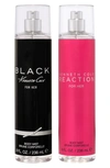 Kenneth Cole Body Mist Fragrance Set In Black/ Reaction