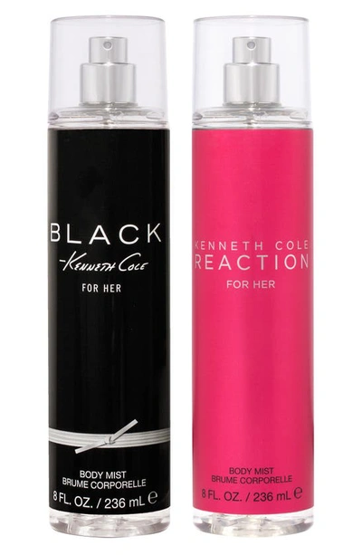 Kenneth Cole Body Mist Fragrance Set In Black/ Reaction