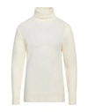 Brian Dales White Wool Blend Turtleneck Sweater
