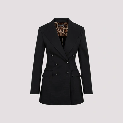 Dolce & Gabbana Turlington Jacket In Milano Stitch In N Black