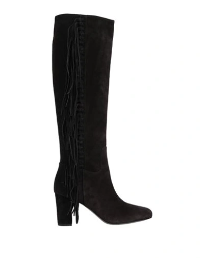 Longchamp Woman Knee Boots Black Size 10 Soft Leather