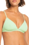 Roxy Beach Classics Fixed Triangle Bikini Top In Spruce Tone
