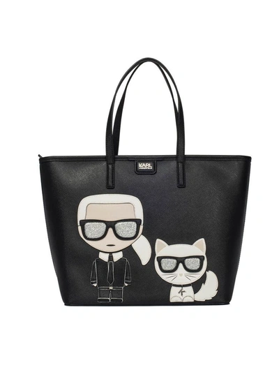 Karl Lagerfeld K-ikonik Shopper Bag In Black
