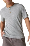 Lucky Brand Short Sleeve Henley In Blackened Pearl