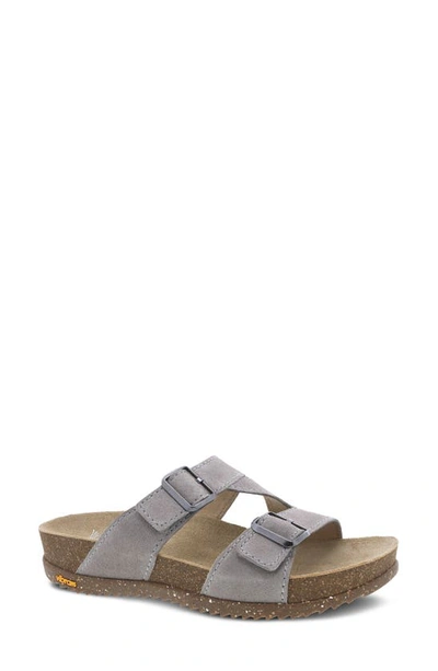 Dansko Dayna Strappy Slide Sandal In Stone Suede