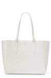 Cole Haan Go-to Leather Tote In Egret