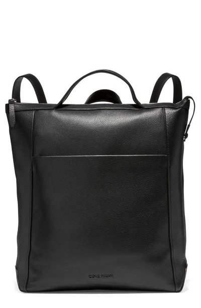 Cole Haan Grand Ambition Leather Convertible Backpack In Black