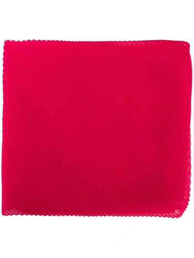 Capucci Micro Pleated Scarf In Pink & Purple