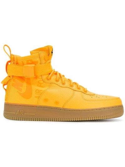 Nike Sf Air Force 1 Mid Obj Sneakers In Yellow