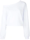 Msgm Asymmetrical Shape Sweater - White