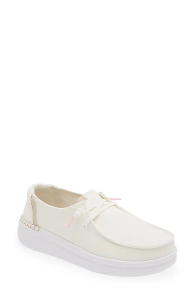 Hey Dude Wendy Rise Boat Shoe In Spark White