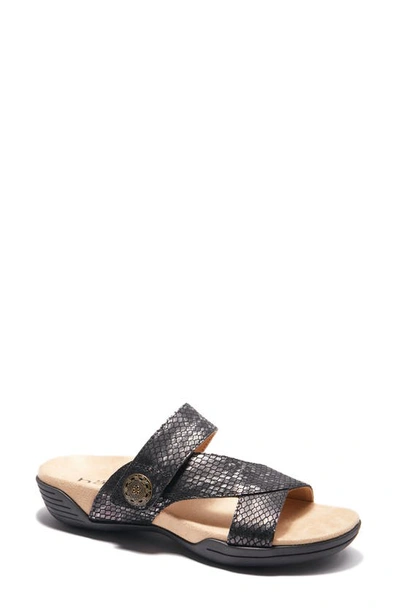 Halsa Footwear Desiree Sandal In Black/ Silver