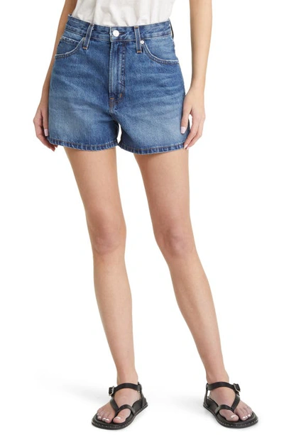 Edwin Amber High Waist Denim Shorts In Idle