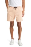 Treasure & Bond Solid Deck Stretch Cotton Shorts In Coral Dawn