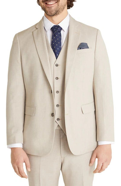 Johnny Bigg Harewood Solid Stretch Blazer In Dune