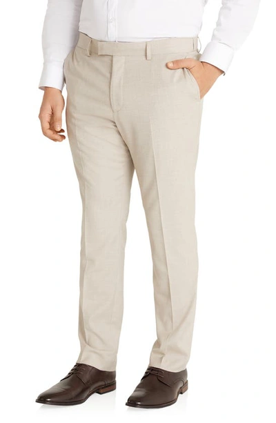 Johnny Bigg Harewood Slim Fit Stretch Dress Pants In Natural