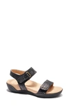 Halsa Footwear Dominica Sandal In Black/ Silver