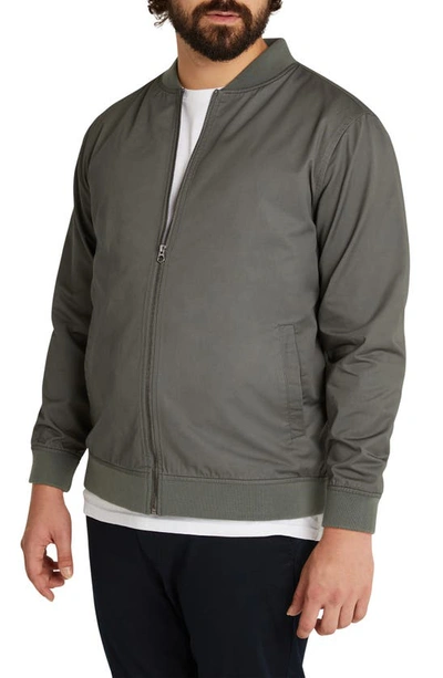 Johnny Bigg Dougie Cotton Bomber Jacket In Sage