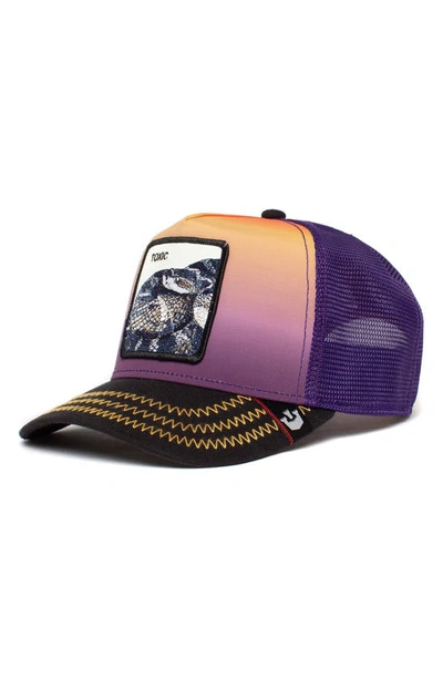 Goorin Bros Toxic Linen & Cotton Trucker Hat In Purple