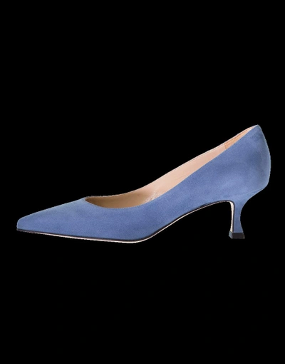 Manolo Blahnik Srila Suede Pump In Denim