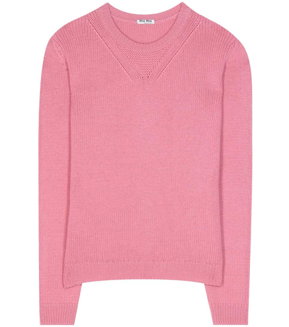 Miu Miu Cashmere Sweater In Legoeia | ModeSens