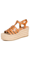 Tory Burch Fisherman Espadrille Wedge In Orange