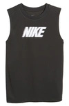 Nike Dri-fit Multi+ Big Kids' (boys') Sleeveless Training Top In Black