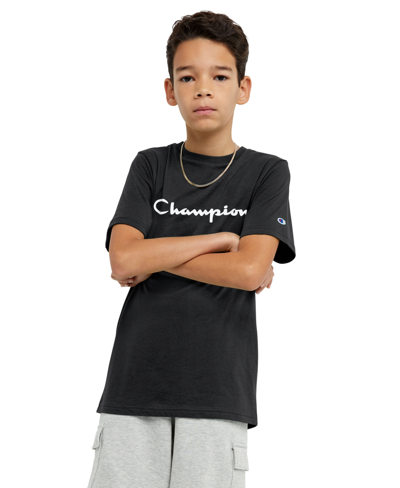 Champion Little Boys Short Sleeve T-shirt In Navy