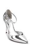 Dkny Women's Veata Ankle-strap Pointed-toe Pumps In Silver