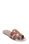 Dkny Women's Glynn Slip-on Embellished Slide Sandals In Saddle