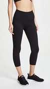 Beyond Yoga Cruz Scalloped High-waist Midi Leggings In Black