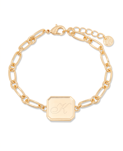 Brook & York 14k Gold-plated Quincy Personalized Initial Bracelet In Gold- K