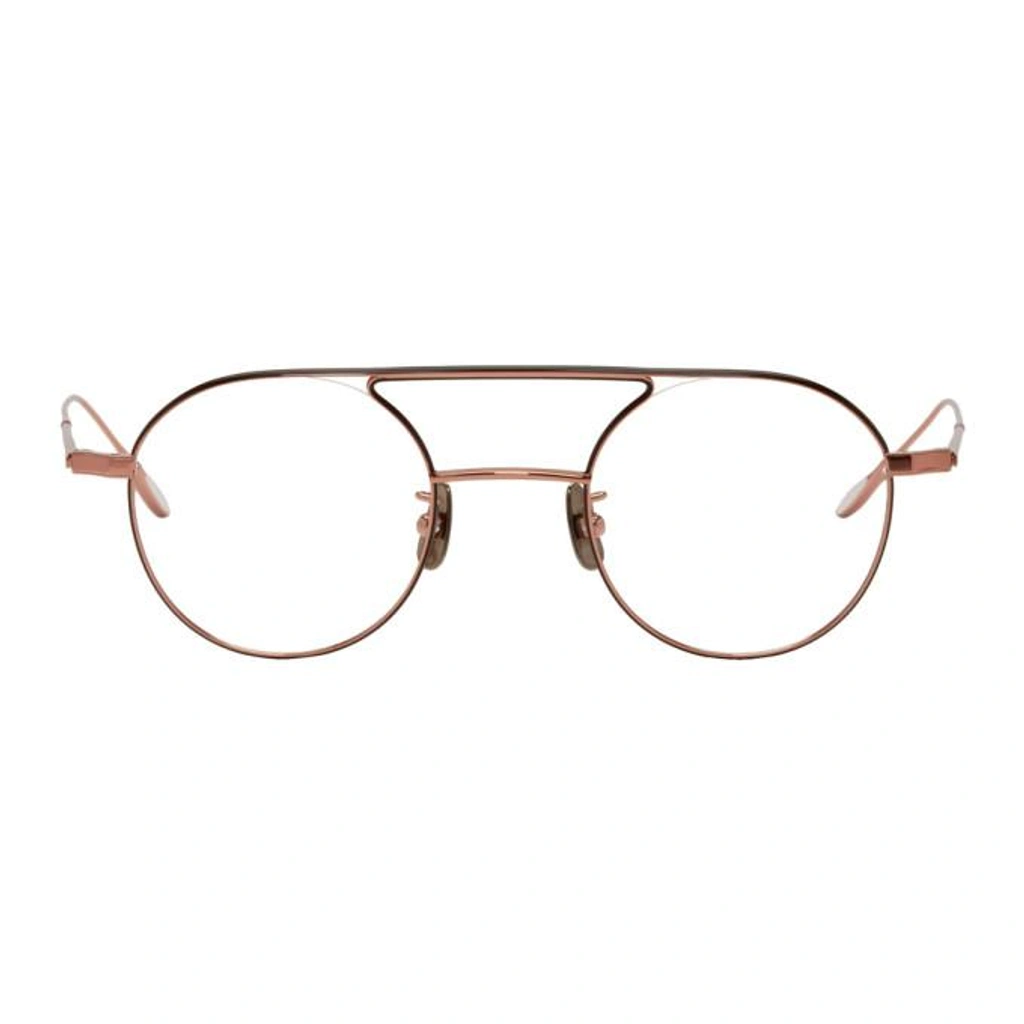 Yuichi Toyama Rose Gold Hannes Glasses In 02 Pinkgold | ModeSens