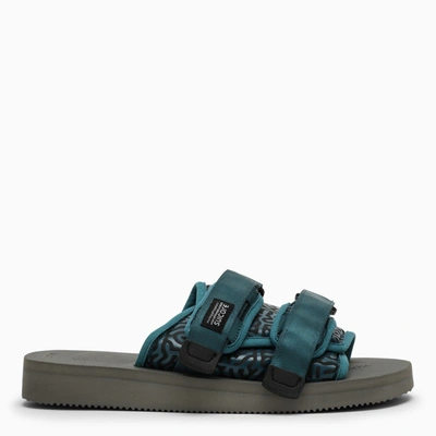 Suicoke Moto-cab Touch-strap Slides In Grey