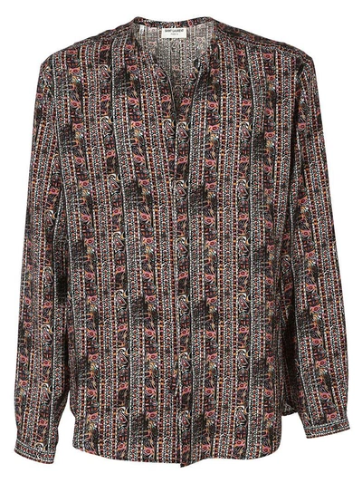 Saint Laurent Shirt In Naturel - Multicolore