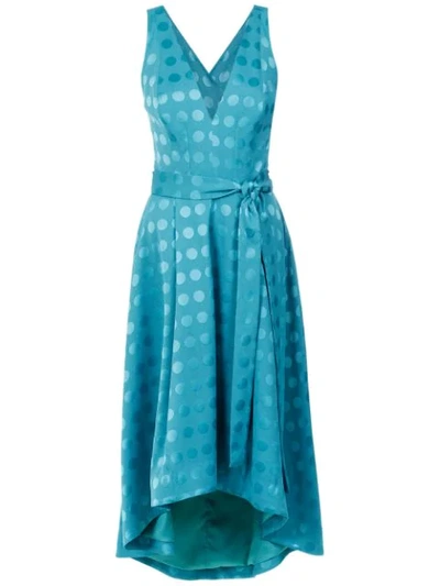 Tufi Duek Polka-dot Midi Dress In Green