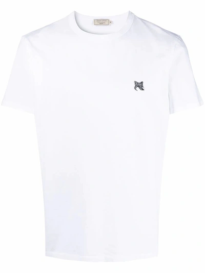 Maison Kitsuné Crew-neck T-shirt With Patch In White