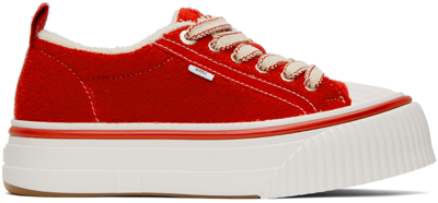 Ami Alexandre Mattiussi Klassische Flatform-sneakers In 681 Scarlet Red