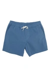Create Unison Palm Leaf 6-inch Shorts In Blue Indigo