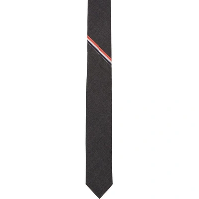 Thom Browne Grey Classic Seamed Tie In 025 Dk Gry